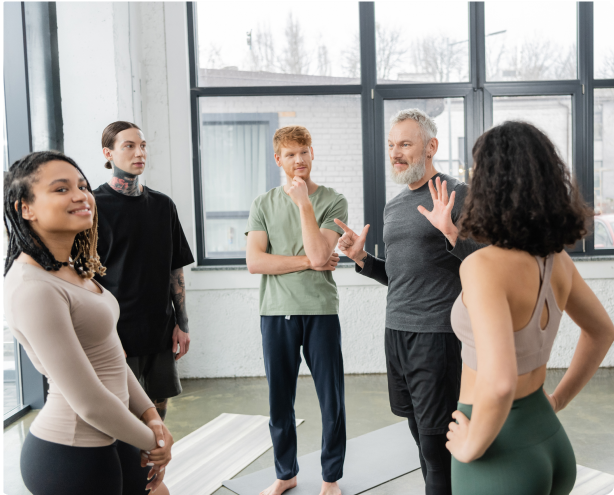 Workplace wellness in group session